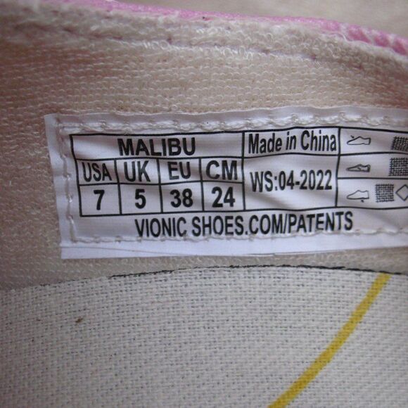 Vionic Women’s 7 Malibu Slip on Flats Shoes Jellyfish Pink - Picture 10 of 11